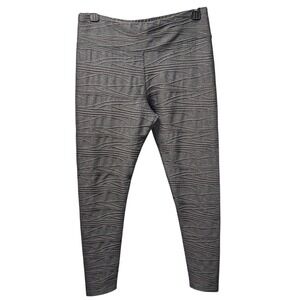 Kyodan‎ Gray Textured Wavy Space Dye High Waisted Athletic Leggings Medium